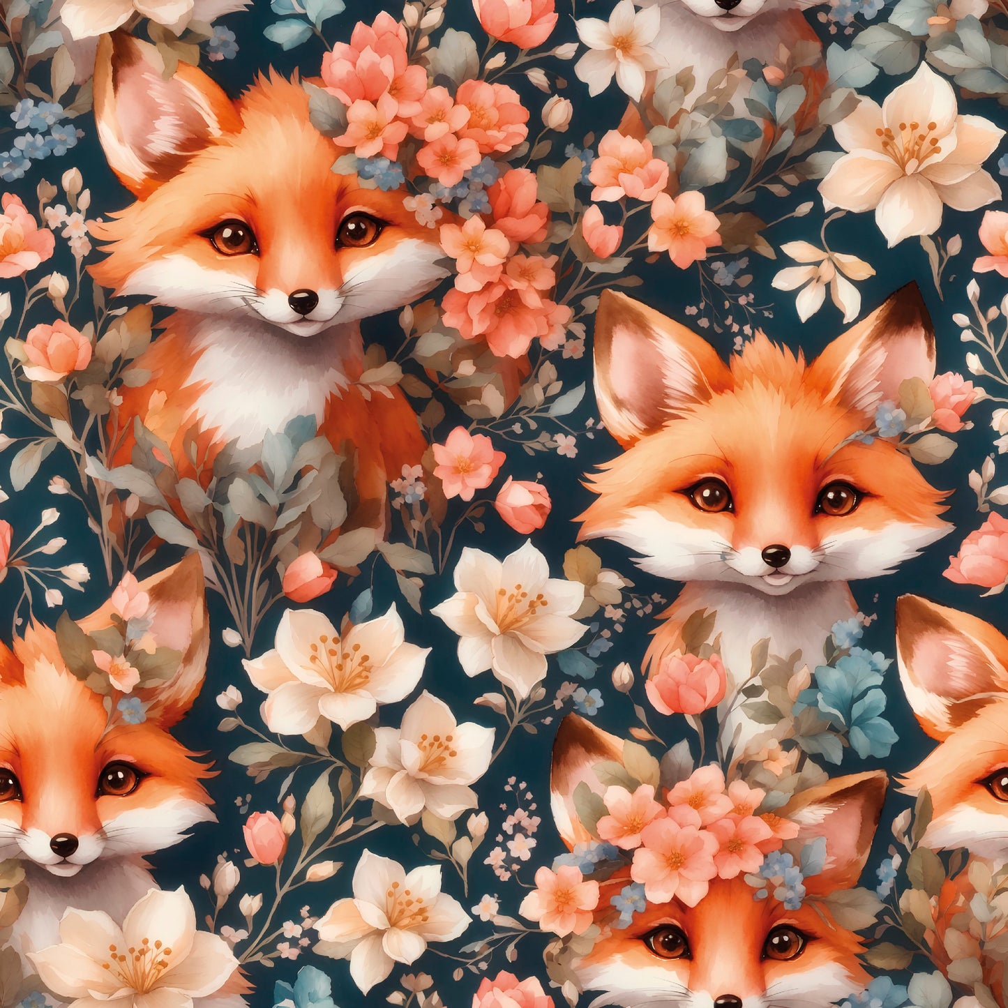 Fuchs mit Blumen