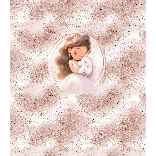 Panel - Einhorn Prinzessin Brünett - Rosegold