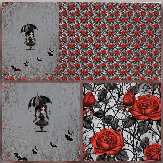 Halloween Mädchen mit Schirm