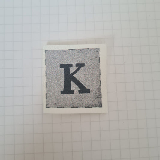 Kunstlederlabel - Buchstaben "K"