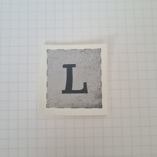 Kunstlederlabel - Buchstaben "L"