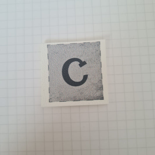 Kunstlederlabel - Buchstaben "C"