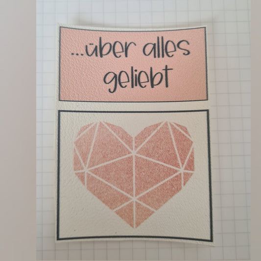 Kunstlederlabel Set - über alles geliebt