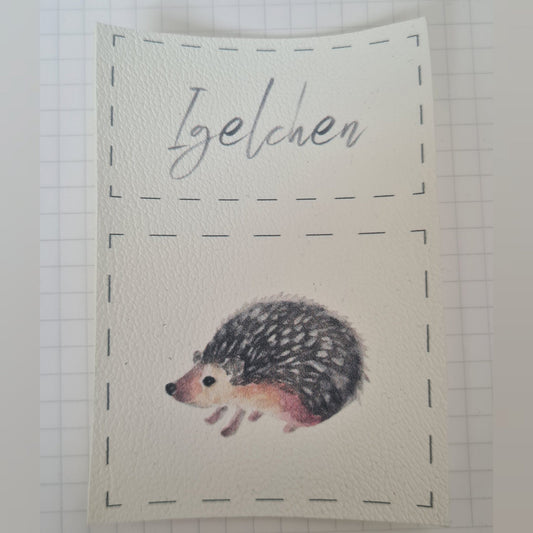 Kunstlederlabel Set - Igelchen