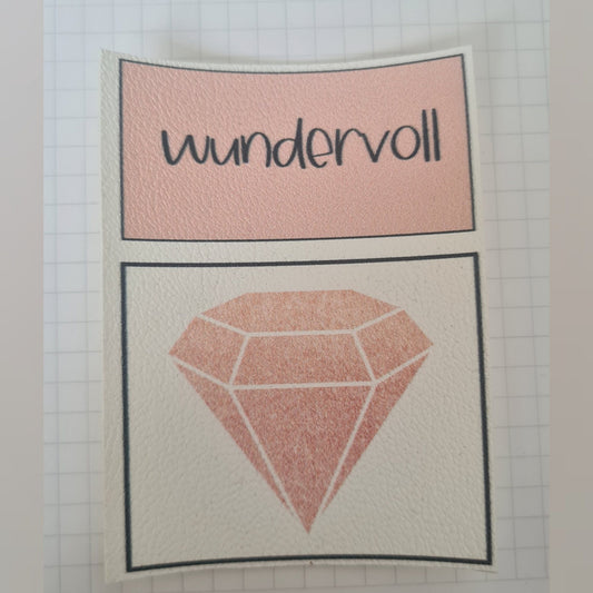 Kunstlederlabel Set - Wundervoll