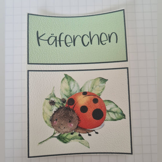 Kunstlederlabel Set - Marienkärfer