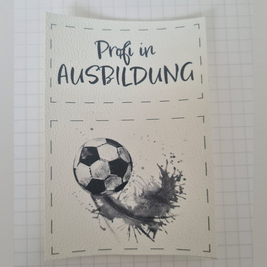 Auktion - Kunstlederlabel Set - Fußballprofi