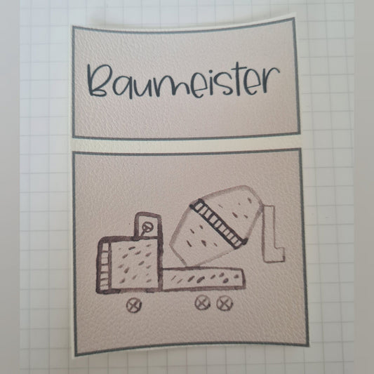 Kunstlederlabel Set - Baumeister