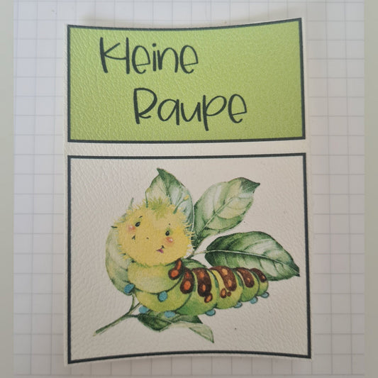 Kunstlederlabel Set - Kleine Raupe