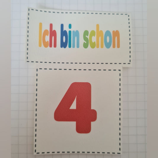 Kunstlederlabel Set - Ich bin schon.... 4