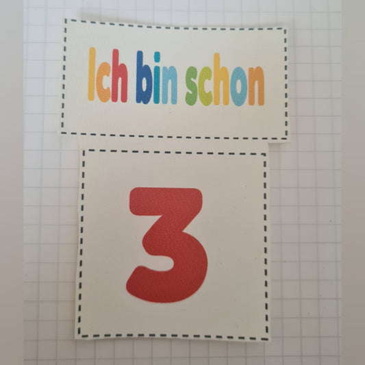 Kunstlederlabel Set - ich bin schon... 3