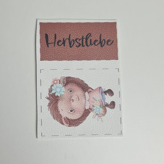 Kunstlederlabel Set - Herbstliebe Igel