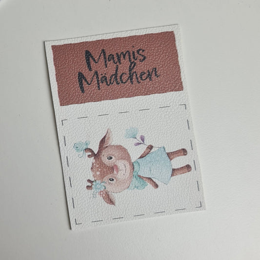 Kunstlederlabel Set - Mamis Mädchen Reh