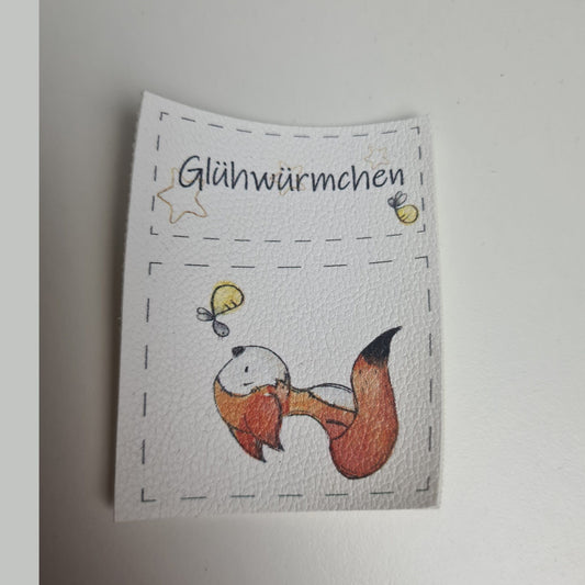 Kunstlederlabel Set - Glühwürmchen