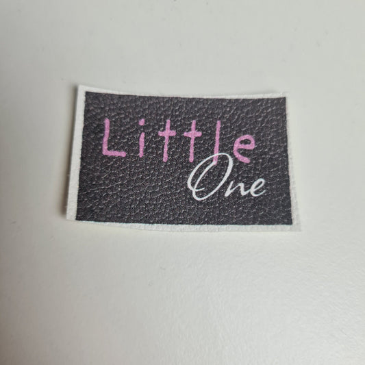Kunstlederlabel -  LittleOne Braun/Rosa