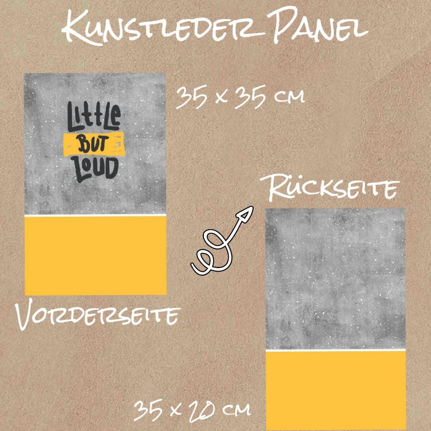 Kunstlederpanel - Little but Loud 35cm