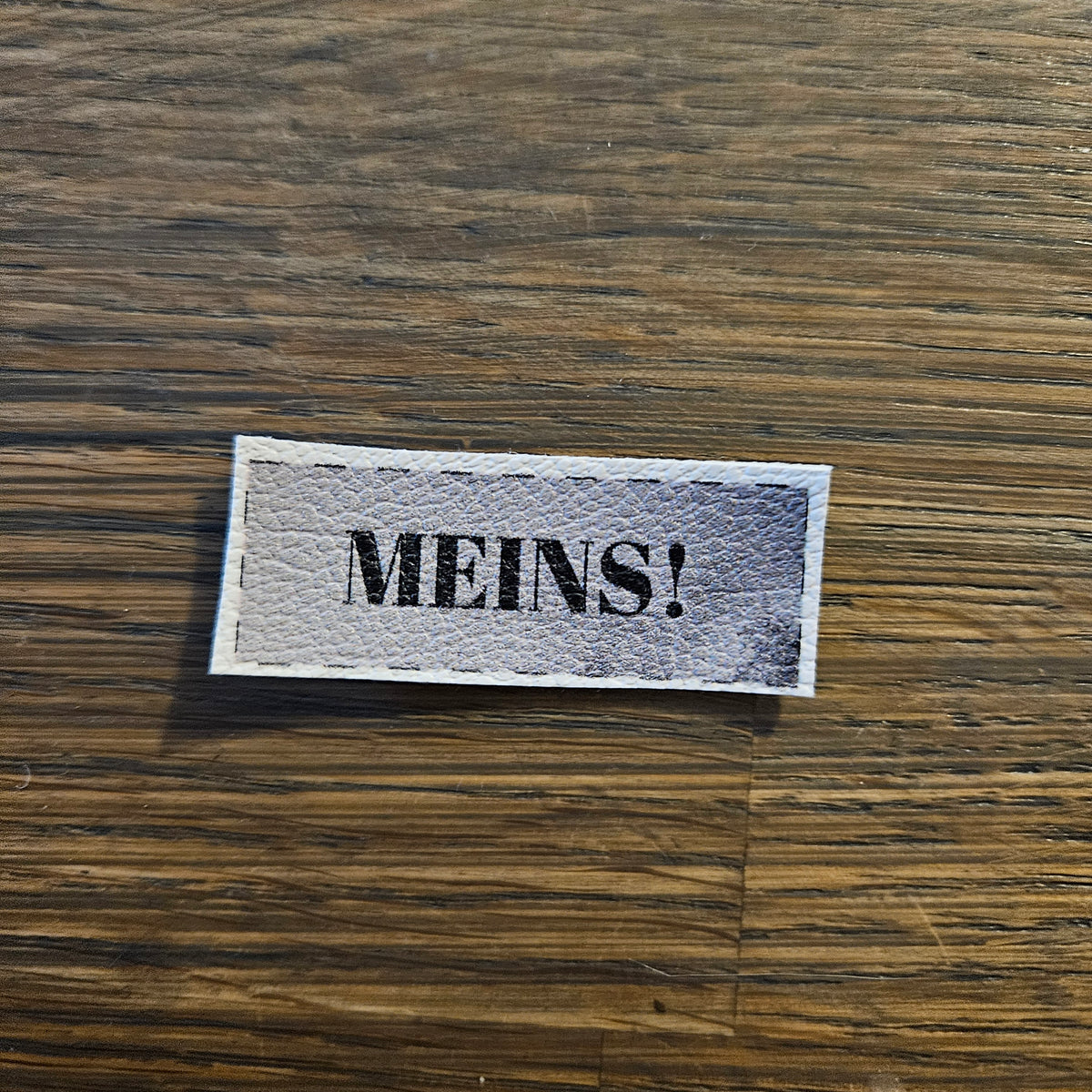Kunstlederlabel Set - Meins Grau