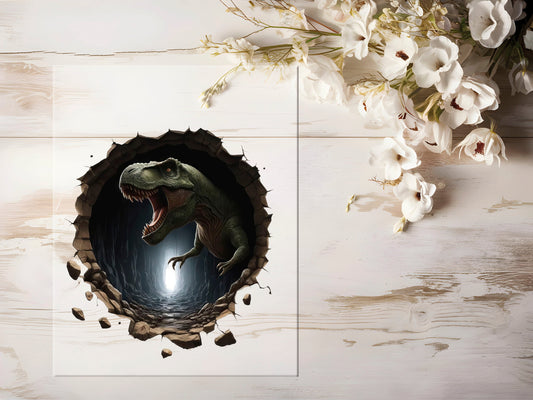 Auktion - Bügelbild - Dino 3D #1001 - 20cm