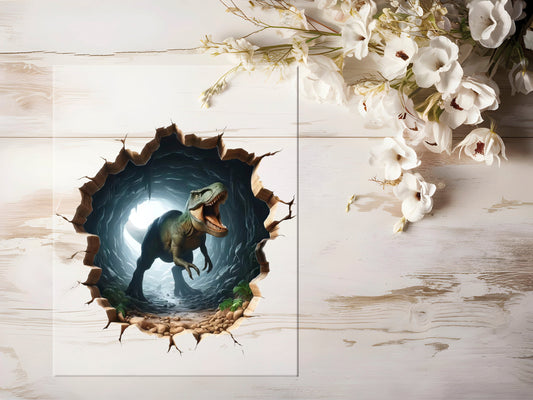 Auktion - Bügelbild - Dino 3D #1002 - 20cm