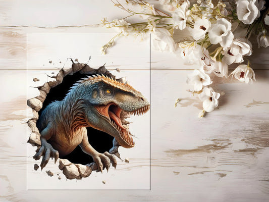 Auktion - Bügelbild - Dino 3D #1004 - 20cm