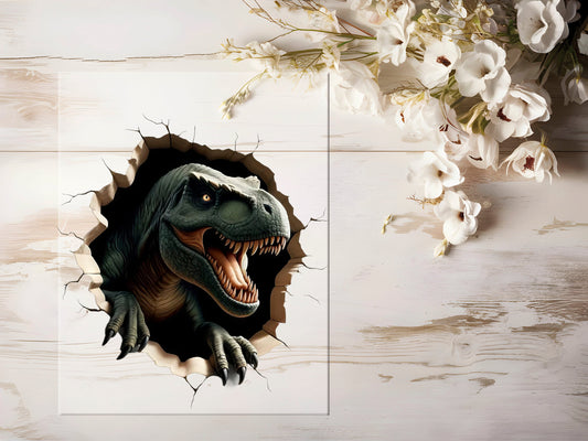 Auktion - Bügelbild - Dino 3D #1005 - 20cm