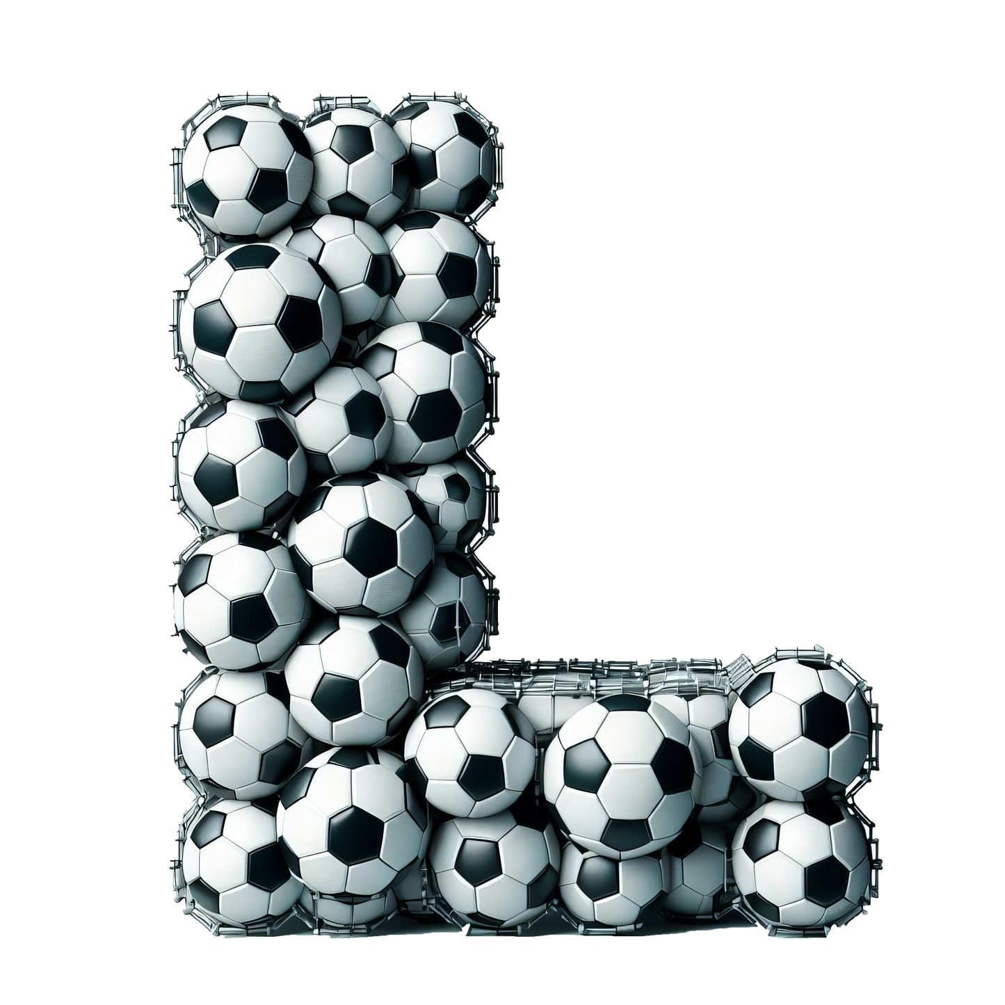 Bügelbild -  Buchstaben - Fußball