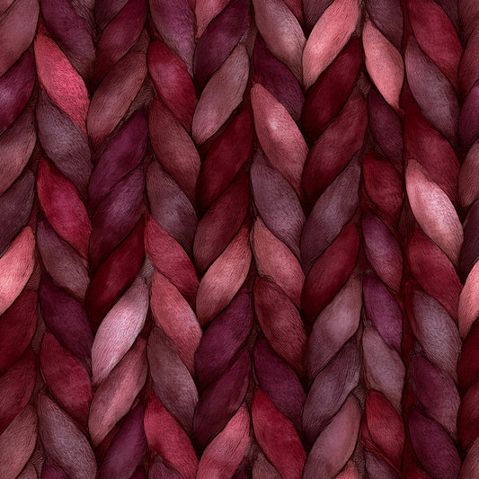 Auktion - 0,5m Jersey - Burgunder Strickoptik