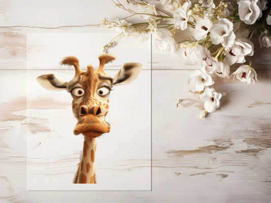 Bügelbild - Lustige Giraffe #1579