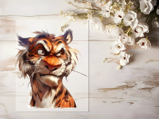 Bügelbild -  Lustiger Tiger #1599