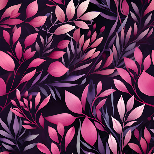 Auktion - 0,5m Jersey - Blätterranken Dark 2