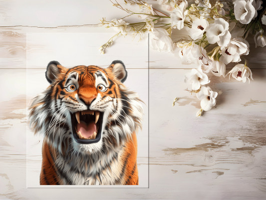 Bügelbild -  Lustiger Tiger #1601