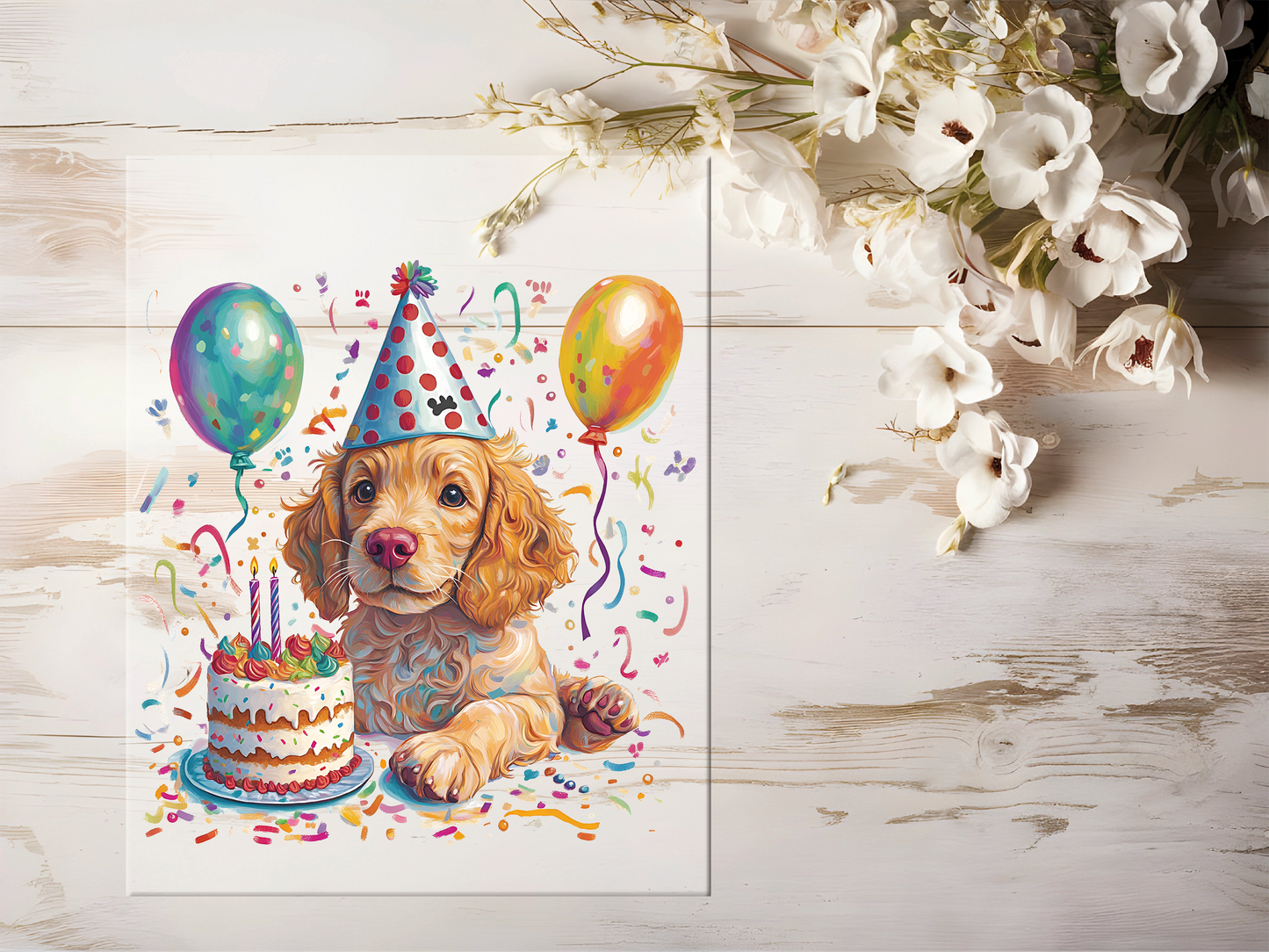 Bügelbild - Geburtstagshund #1651