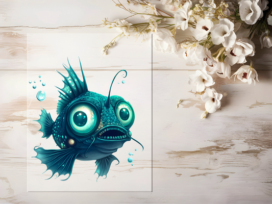 Bügelbild - Tiefseefisch #1681