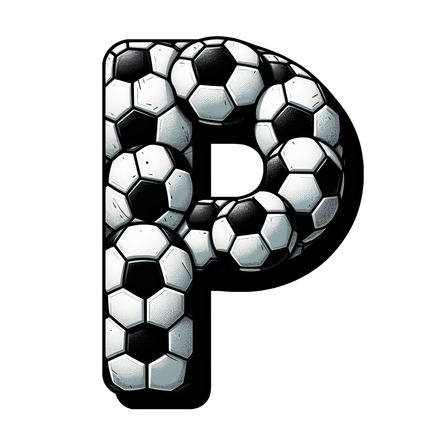 Bügelbild -  Buchstaben - Fußball