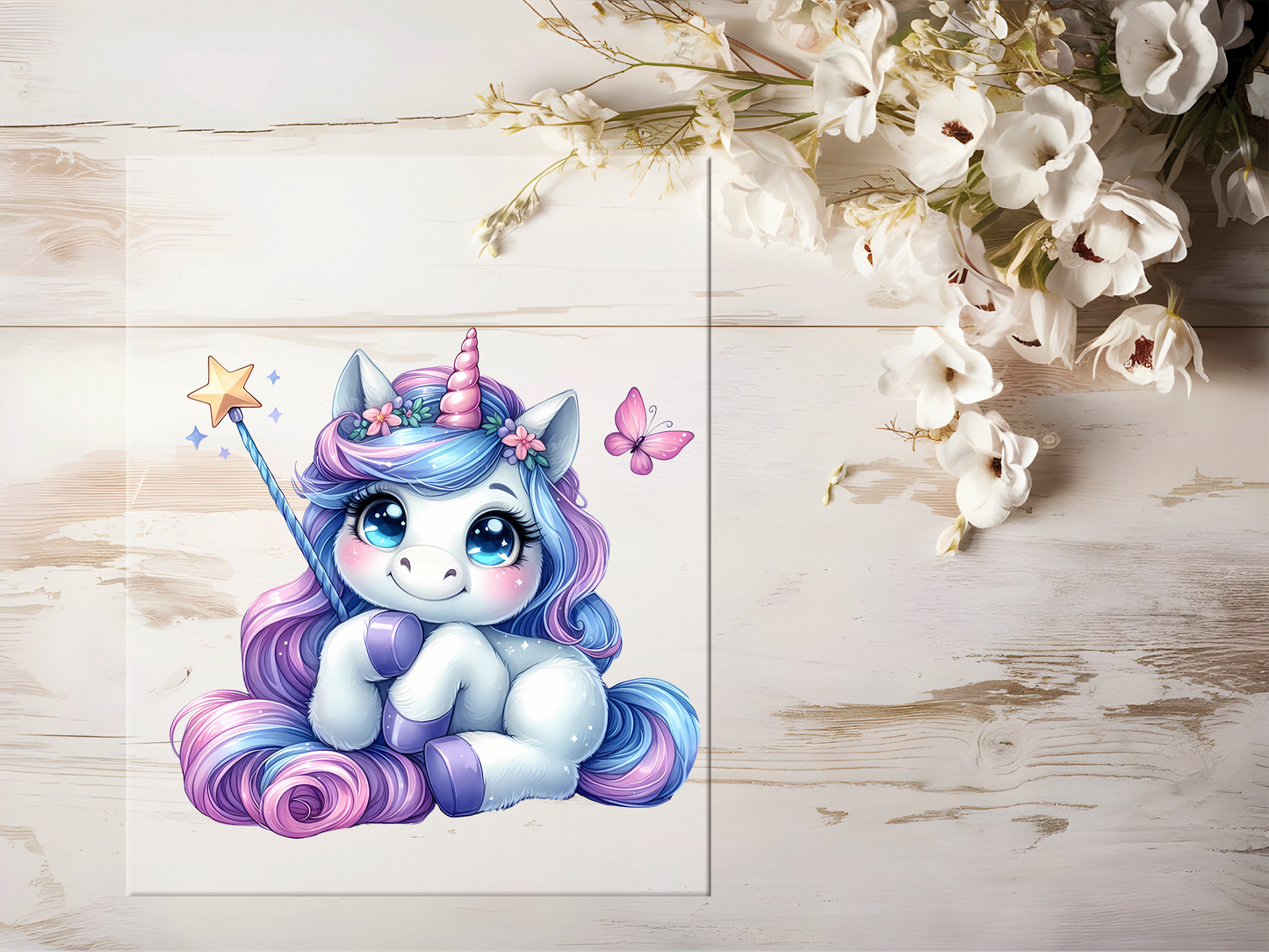 Auktion - Bügelbild - Einhorn #1856 - 15cm