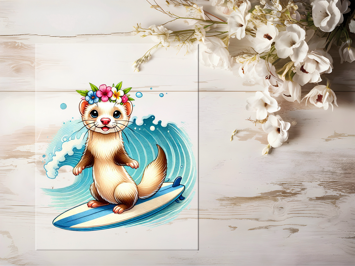 Bügelbild - Surfer Otter #1903