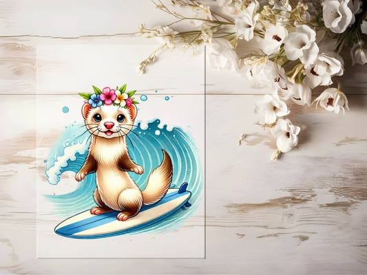 Bügelbild - Surfer Otter #1903