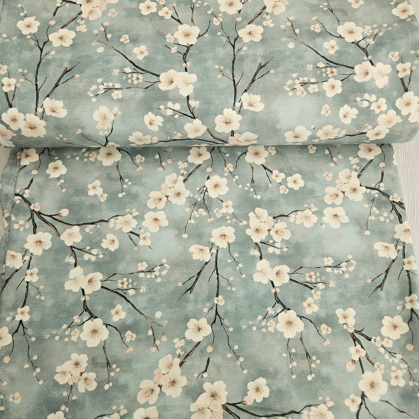 Sommersweat - Kirschblüten Blau