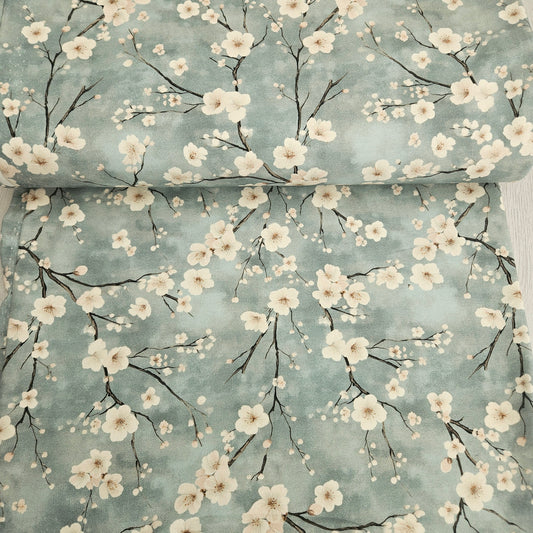 Sommersweat - Kirschblüten Blau