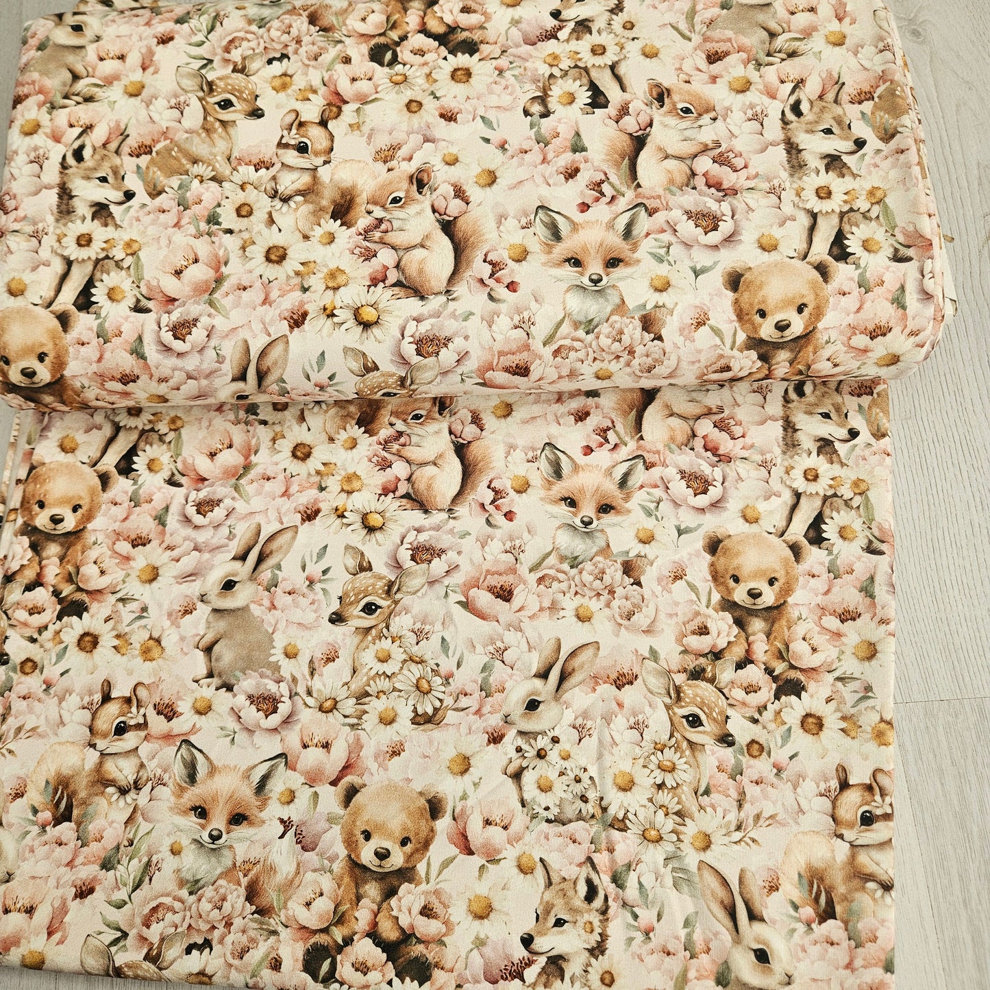 Sommersweat - Waldtiere rosa