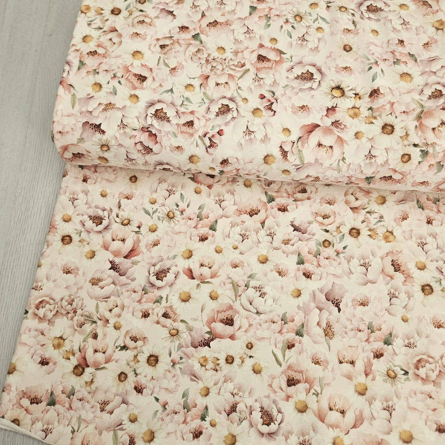 Sommersweat - Blumen rosa