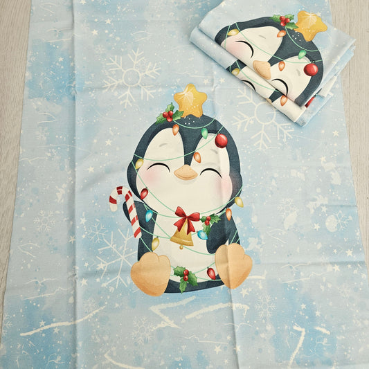 Sommersweat - Panel Winterpinguin