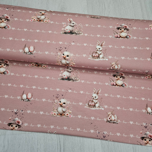 Sommersweat - Waldtiere Altrosa