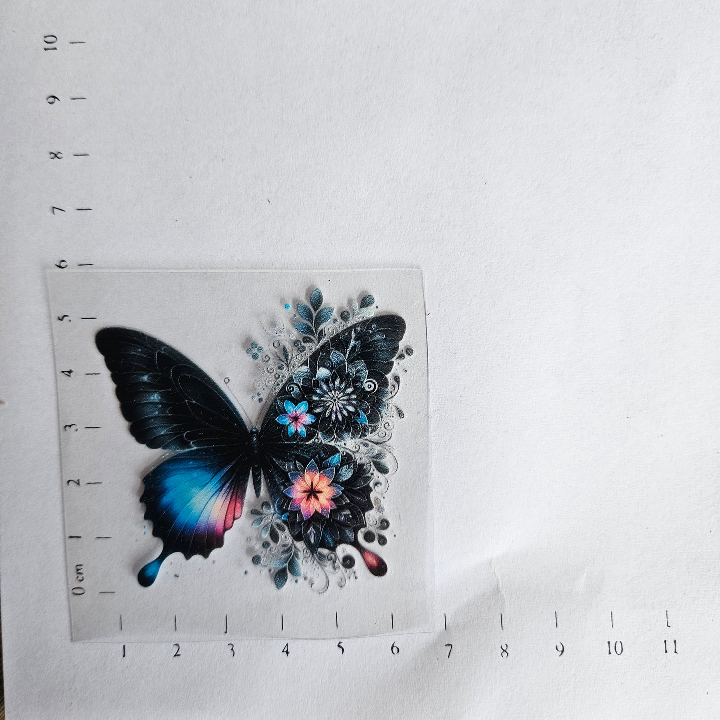 Rub On - 6cm - Schmetterling dunkelblau