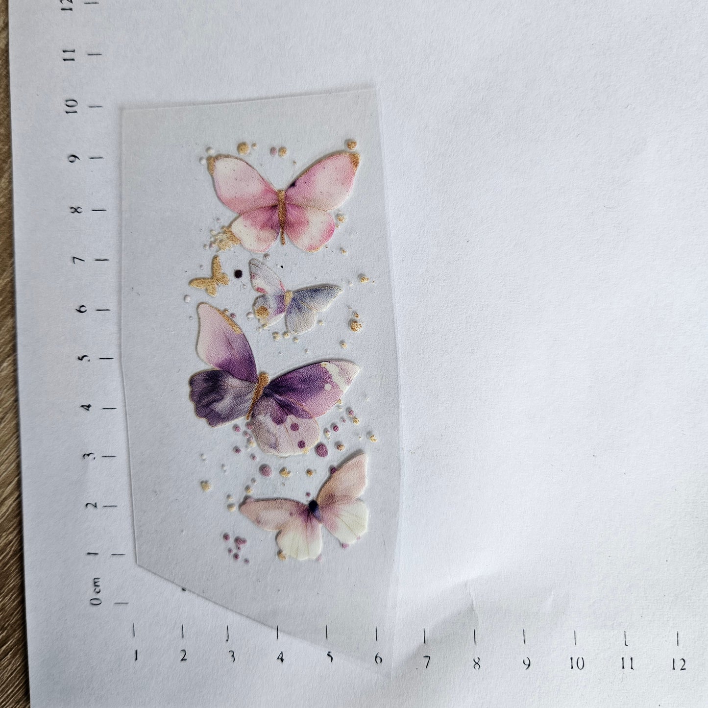 Rub On - 6cm - Schmetterling Pastell