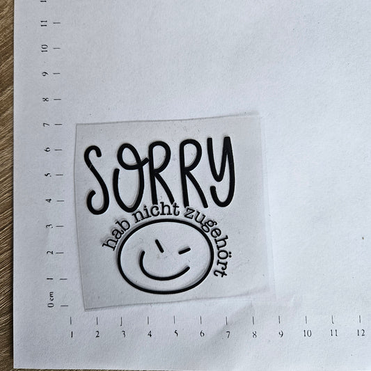 Rub On - 6cm - Sorry