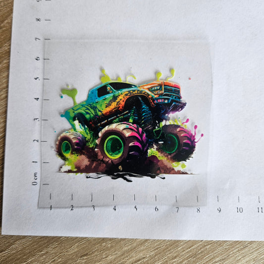 Rub On - 8cm - Monstertruck bunt (1Stk)