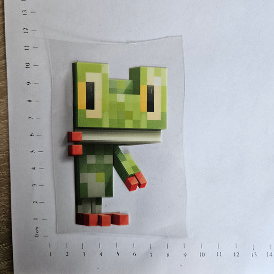 Rub On - 10cm - Pixel Frosch (1Stk)