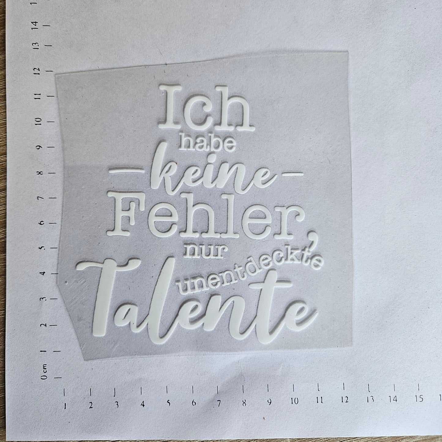 Rub On - 10cm - Talente weiß (1Stk)