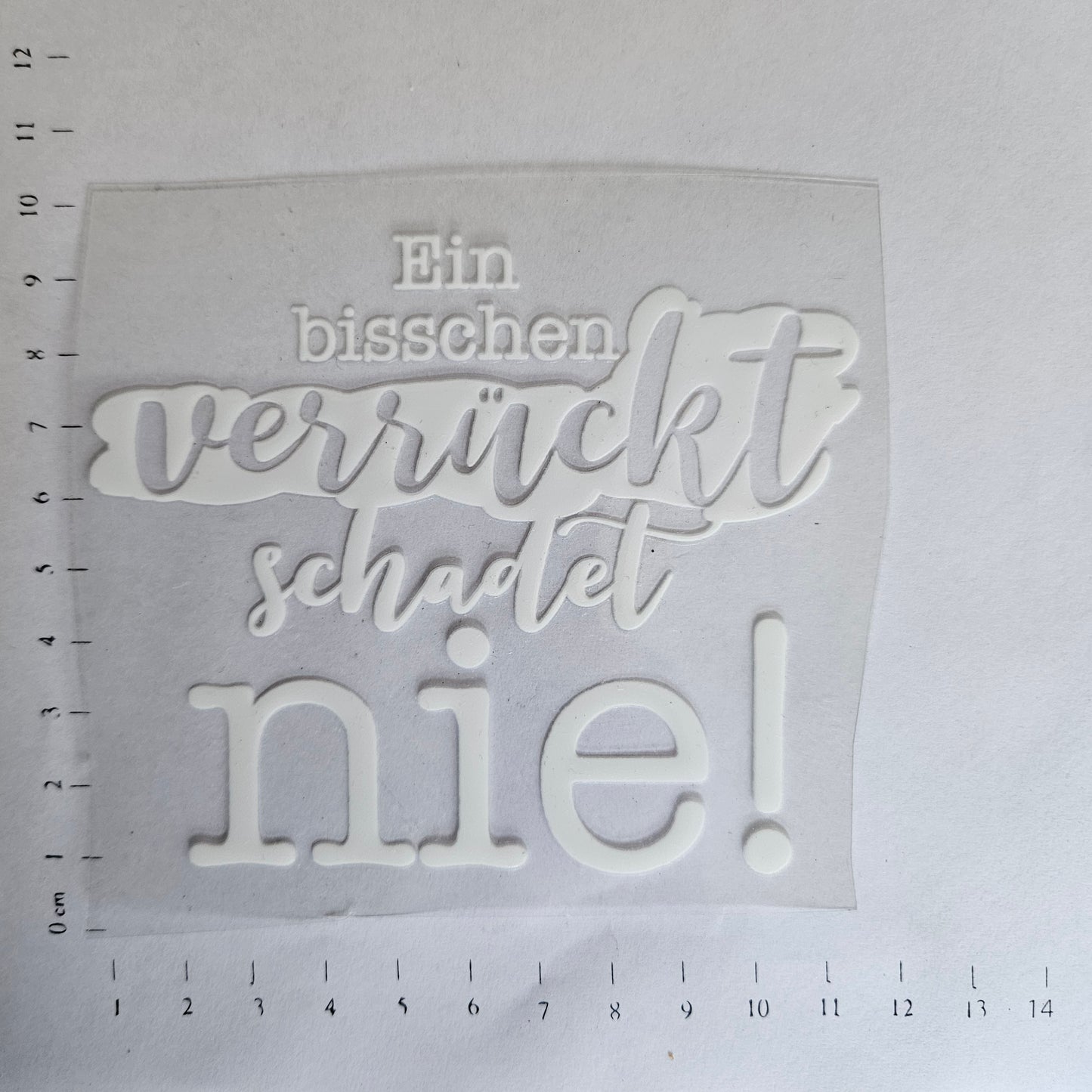 Rub On - 10cm - Verrückt weiß (1Stk)